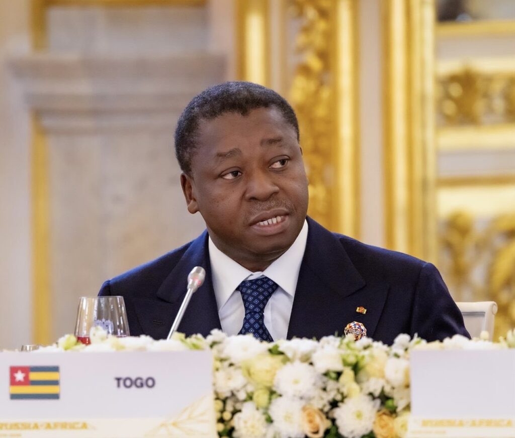 Faure Gnassingbé décline sa vision du partenariat Russie-Afrique