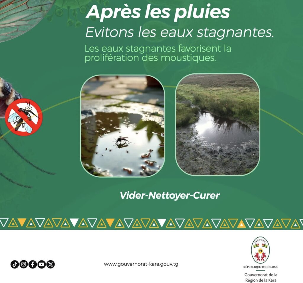 Togo: les pluies ravivent le risque de paludisme dans la Kara