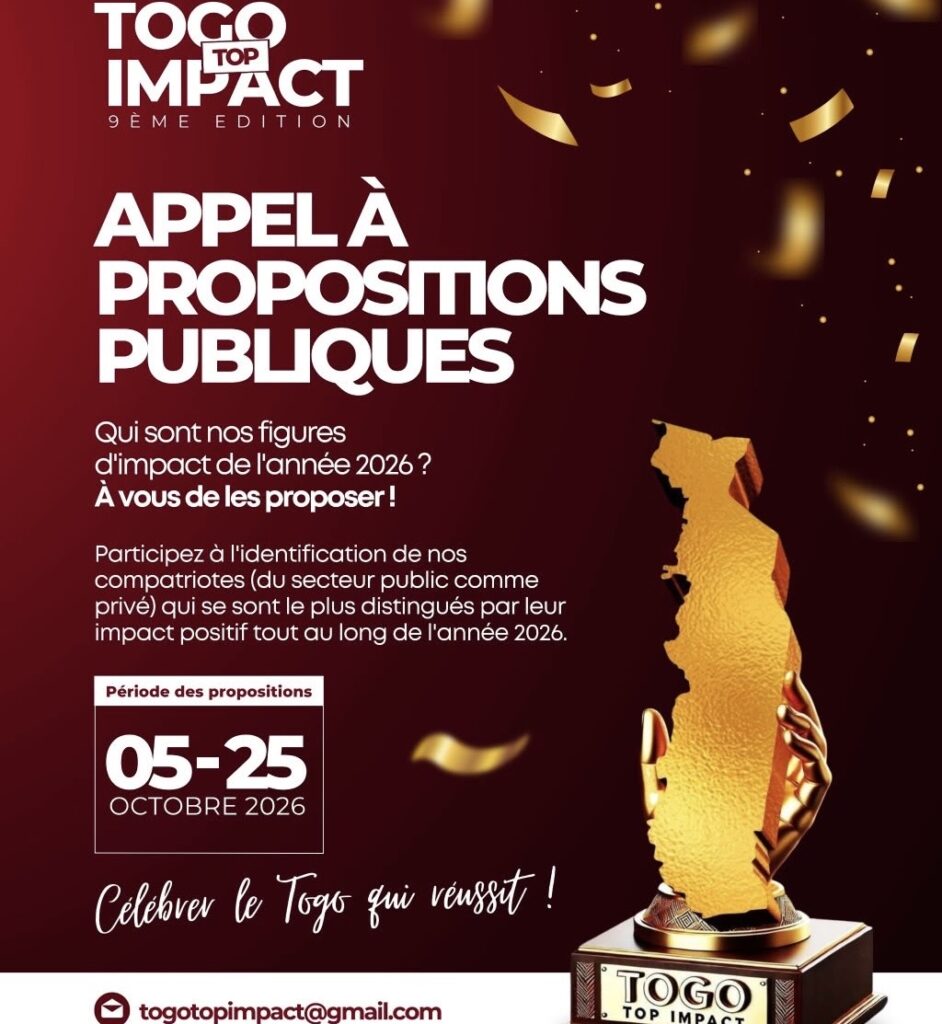 Togo Top Impact 2026: À vous de proposer les figures d’impact de l’année